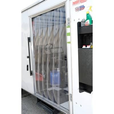 Clear One Vinyl Door Strips TC159 Strips, Vinyl, Clear, Cut to Fit, 7 ft. Height, 4 ft. Width, Each