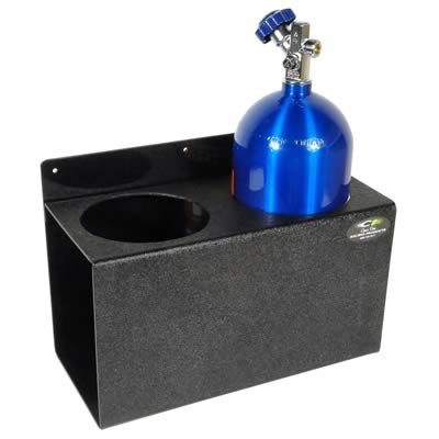 Clear One Trailer Accessories TC149 Nitrous Bottle Holder, Floor Mount, ABS Plastic, Black, Holds Two 10 lb. Nitrous Bottles, Each