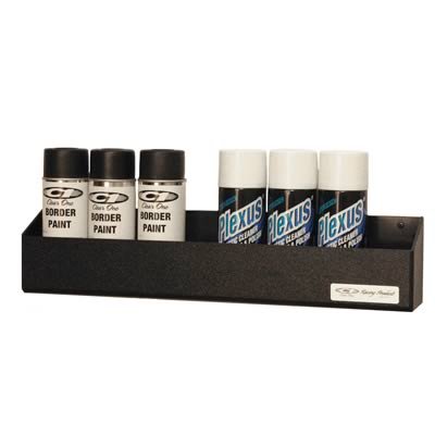 Clear One Trailer Accessories TC118 Organizer, Aerosol Can Rack, ABS Plastic, Black, Holds 12 Cans, Each