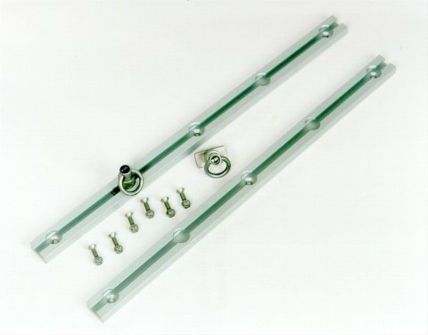 Hi-Lift Jack Company Cargo Tie-Down Tracks SWR22S Slide-n-Lock, System, 22 in, 2 rails, 2 slides, Silver