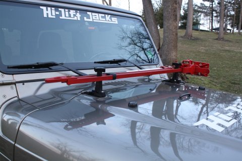 Hi-Lift Jack Company Hood Mounts HM-825 Mounts, Hi-Lift, Position, Steel, Black, Jeep, Kit