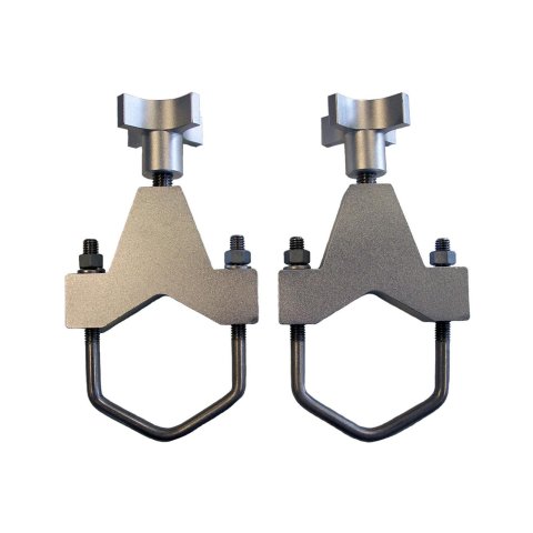 Hi-Lift Jack Company Tube Mounts TM-700 Mount, Hi-Lift, Aluminum, Natural, Designed To Fit 1 in. To 2 in. Diameter Tubing, Pair