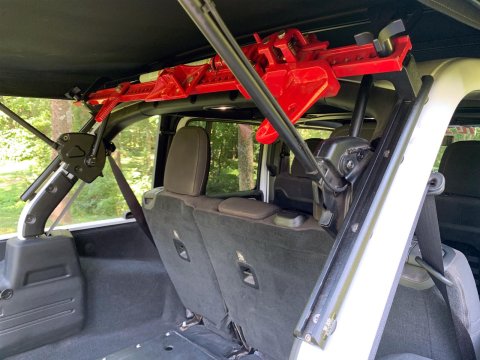 Hi-Lift Jack Company TrailTrak Roll Cage Mounting Systems for 2018-2024 WRANGLER - TT-1000 Mount, TrailTrak, Horizontal Rollbar Mount, Aluminum, Jeep, Kit