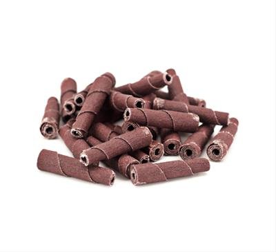 Powerhouse Products Cartridge Rolls POW351790 Rolls, 80 Grit, 3/8 in. Diameter Tapered, Mandrel Hole, Set of 50