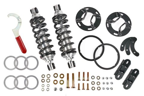 Aldan American Track Comp Coilover Kits for 1962-1967 CHEVY II - 300332 Kits, Road Comp, Front, 0.0 2.0 in. Lowered, Twin-tube Shocks, Black Powdercoated Springs, 450 lbs./in. Rate, Chevrolet, Kit