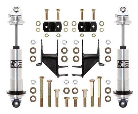 Aldan American Road Comp Coilover Kits ABRNS Kit, Rear, Twin-Tube, 0.5-0.3 in. Lowered, Aluminum, Natural, Buick, Chevrolet, Oldsmobile, Pontiac, Kit