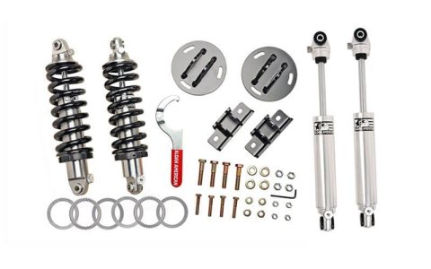 Aldan American Track Comp Suspension Packages 300348 Coilover Kits, Coilover Conversion, Front and Rear, Twin-tube, Black Springs, 750 lbs./in. Rate, Regular Cab Trucks Only, Chevrolet, GMC, Kit