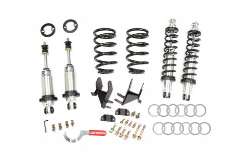 Aldan American Road Comp Coilover Kits 300376 Kit, Comp, Single Adjustable, 1-2 in. Raised, Front/Rear, Twin-Tube, Aluminum, 450 lbs./in. Front, 140 lbs./in. Rear, Small Block, Kit