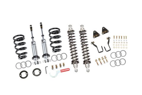Aldan American Track Comp Coilover Kits 300401 Kit, Comp, Front and Rear, Adjustable Valving, Black Springs, 800 lbs./in. Rate Front, 250 lbs./in. Rate Rear GM, Sold as a Set