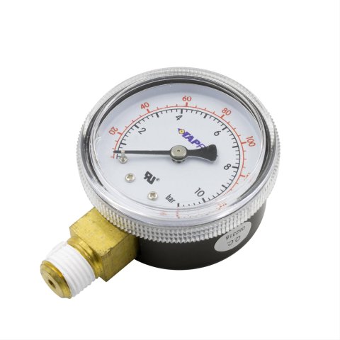 Dedenbear CO2 Replacement Regulator Analog Gauges GLP Gauge, Air Pressure, 0-160 psi, 2 1/16 in., Analog, Mechanical, Each