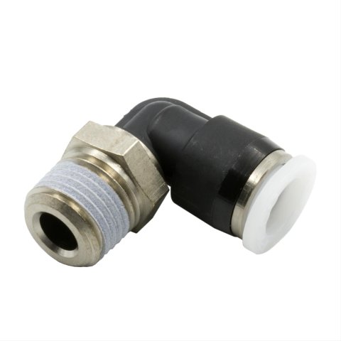 Dedenbear Shifters, Air Replacement Components AALMRA 1/4" OD QUICK DISCONNECT TO 1/8" NPT, RIGHT ANGLE, NICKEL PLATED BRASS