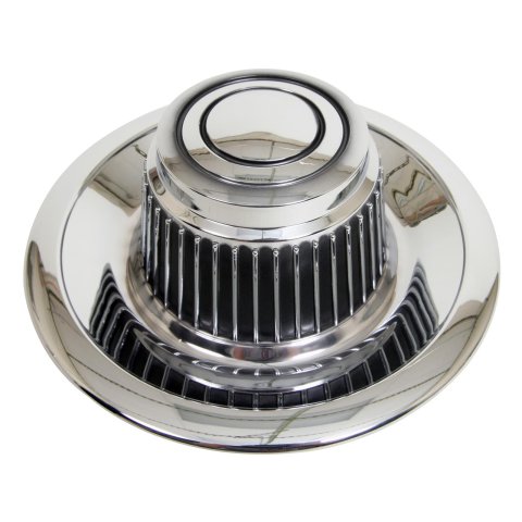 Vision Wheel Center Caps JC5023V Cap, Derby Style, Snap-on, Plastic, Chrome, Rallye Series, Each