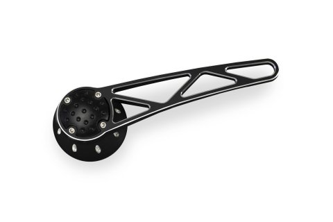 Clayton Machine Truss-Style Interior Door Handles PT-402 Handles, Interior, Truss Style, Billet Aluminum, Black Anodized, Machined Highlights, Pair