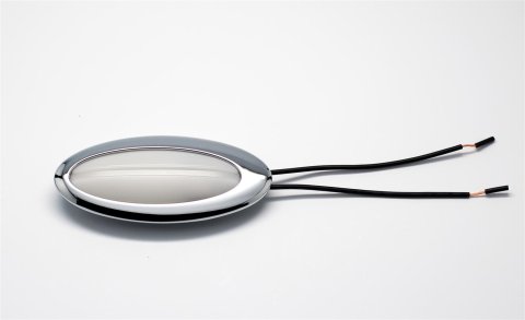 Clayton Machine Interior Lights DM-402 Chrome plated, 12V wedge bulb included, Frosted lens, Dimensions: 4.5" x 2" x .75"