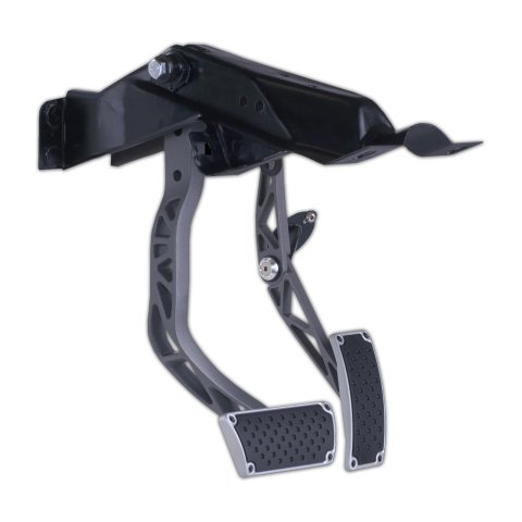 Clayton Machine Muscle Car Pedal Assemblies MCP-A3-A Throttle Pedal, Musclecar, Billet Aluminum, Graphite Powdercoated, Rubber Insert, GM A-Body, Kit