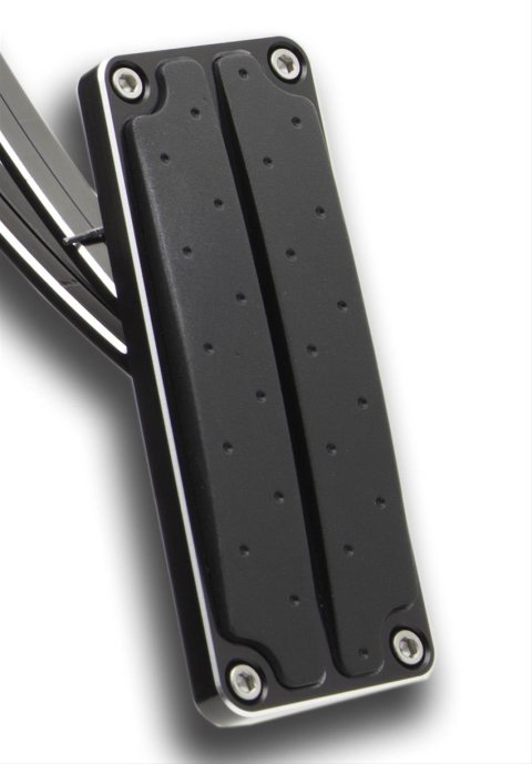 Clayton Machine Anodized Billet Aluminum Pedal Assemblies TA-206-DBW drive-by-wire pedal pad black with rubber inserts