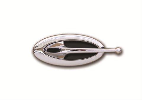 Clayton Machine Elliptical Interior Door Handles EL-502 Handles, Interior, Front, Ball End Design, Billet Aluminum, Chrome, Pair