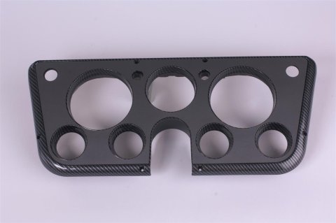 Clayton Machine Direct-Fit Gauge Mounting Panels 6772-C Panel, Plastic, Carbon Fiber Look, Accepts Factory Gauges, Chevy/GMC, Pickup, Each
