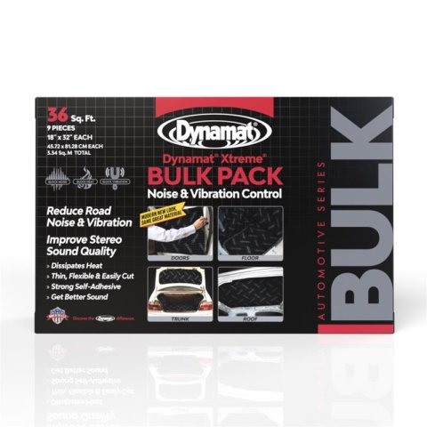 Dynamat Xtreme Sound Deadening Liners 10455 Deadener, Xtreme, 18 in. Length, 32 in. Width, .067 in. Thick, Set Of Nine