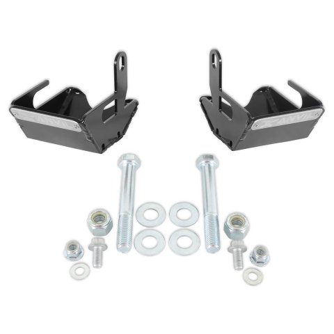 Anvil Off-Road Rear Lower Control Arm Skid Plates 518AOR Plates, Location, Solid Style, Steel, Black Powdercoated, Bolt-on, Ford, Pair