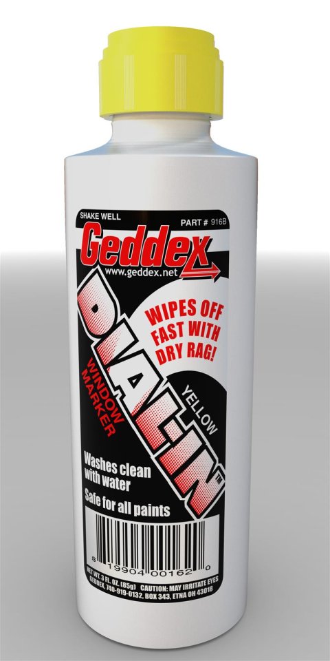 Geddex Dial-In Window Markers 916B Marker, Dial-In, Yellow, 3 oz., Each