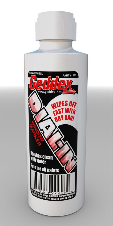 Geddex Dial-In Window Markers 916 Marker, Dial-In, White, 3 oz., Each