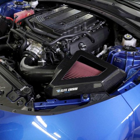 Cold Air Inductions Elite Carbon Series Intake Kits 501-5000 Kit, Series, Fiber, Filter Color Red, Sleeve Color Black, Kit