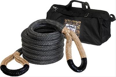 Bubba Rope Extreme Ropes 176750BKG Tow Rope, Extreme, 2 in. diameter, 30 ft. Length, 131,500 lbs. Breaking Strength, Black with Tan Eyes, Nylon, Each
