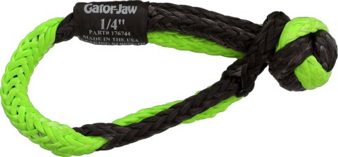 Bubba Rope Gator-Jaw Soft Shackles 176744 Tow Shackle, Mini Gator-Jaw, Shackle, Plasma Rope, 1/4 in. Diameter, 11,000 lbs. Rating, Pair