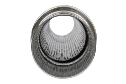 FlowMonster 1-Chamber 409 Stainless Steel 3 Inch Muffler 14419-FM Muffler, 1-Chamber, Staight-Through, 3.00 in. Inlet/Outlet, Round, 20.00 in. Length, 4.00 in. Diameter, Stainless, Polished, Each