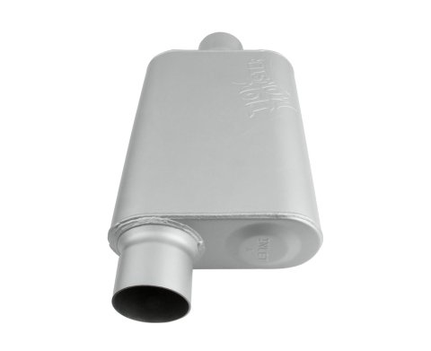 FlowMonster 2-Chamber Steel 3 Inch Muffler 43041-FM Muffler, FlowMonster, Aggressive Sound, 2-Chamber, 3.00 in. Single Inlet, 3.00 in. Single Outlet, Steel, Aluminized, Universal, Each