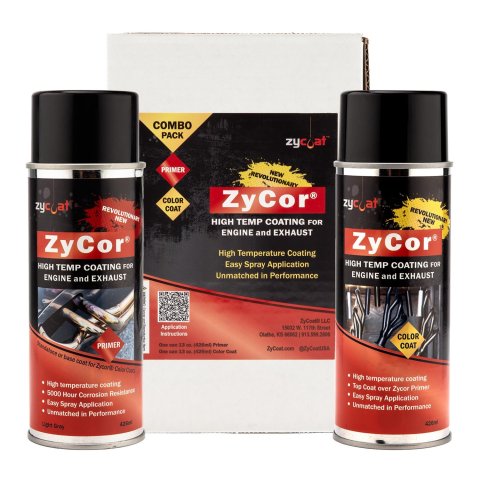 ZyCoat ZyCor Primer 13 Oz. Flat Black 39012 Combo Kit 1 Can & 1 Can