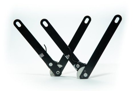 Gate King Tailgate Adjusters 110006 Hinges and Linkages, Height Adjuster, 8 Angles, Debris/Weather Resistant, Chromoly Steel, Black, with Hardware/Instructions, Chevy, GMC, Pair