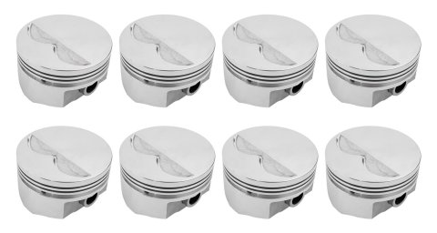 D.S.S. E Series Forged Pistons 8710-4030 Pistons, Forged, Flat, 4.030 in. Bore, 383 Chevy, Set of 8