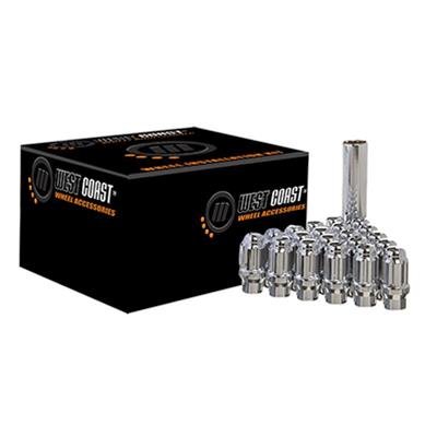 West Coast Accessories Lug Nut Installation Kits W56015SE 12X1.5 SPLINE ET CLOSED 1.38 LONG, 6 LUG, 24 PIECE KIT