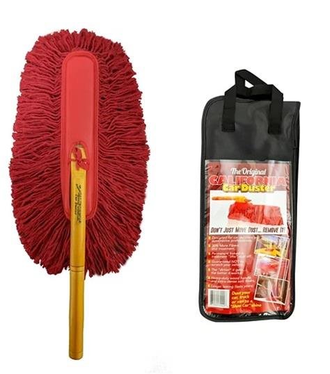 California Car Dusters 62442 Duster, 26 in. Wood Handle, 15 in. Cotton Fiber Head, Brown, Includes Storage Bag, Each