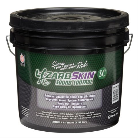 LizardSkin Sound Control Insulation 2203-1 Control, Advanced Water-based Composition of a High-grade Acrylic, Spray-on, Black, 1 gallon, Each