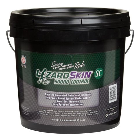 LizardSkin Sound Control Insulation 2203-2 Control, Advanced Water-based Composition of a High-grade Acrylic, Spray-on, Black, 2 gallon, Each