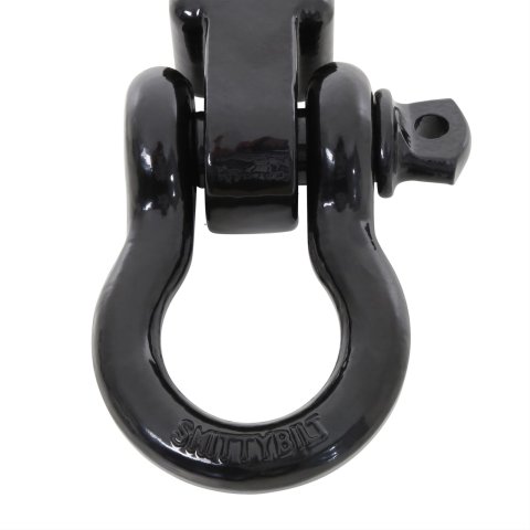 Smittybilt Receiver Hitch D-Rings S/B29312B Tow Hook, Clevis, D Ring, 3/4 in., For 2 in. Receivers, Black, No Drilling Installation