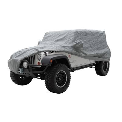 Smittybilt Full Climate Covers S/B803 Car Cover; Jeep Cover; Incl. Heavy Duty Grommet Bag; Lock; Cable; No Drill Installation