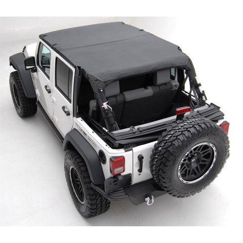 Smittybilt Extended Tops S/B93635 Soft Top, Top, Polymer Cloth, Black Diamond, Jeep, Each