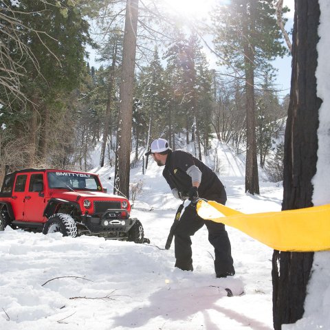 Smittybilt Premium Winch Accessory Kits S/B2725 Tow Strap, Accessory, Pulley Block, Tree Trunk Protector, Two Shackles, Chain, Gloves, Black Bag, Kit
