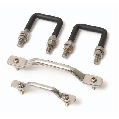 Smittybilt Windshield Tie-Down Kits S/B7411 Tie Down Kit; Stainless Steel; No Drill Installation