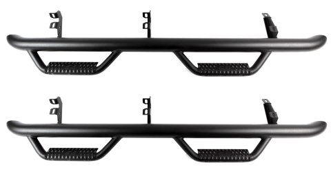 Smittybilt Nerf Steps F2172B-TX Bars and Truck Steps, Steps, Steel Tube, Black Powdercoat, Textured Finish, Direct Fit, Wheel-to-Wheel, Ford, Pair