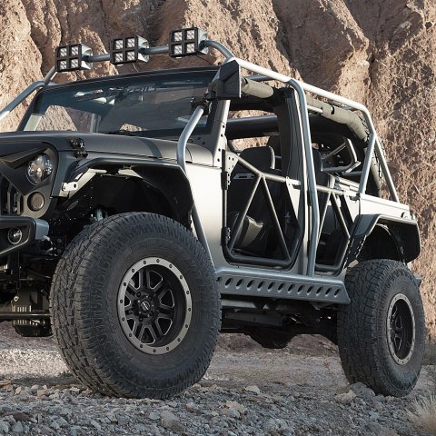 Smittybilt JK Inner Fenders S/B76986 Fenders, Driver and Passenger Side Rear, Aluminum, Black Powdercoated, Jeep, Pair