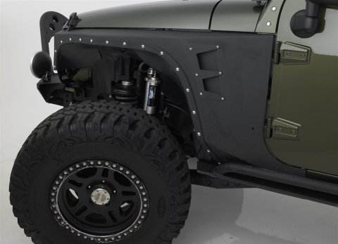 Smittybilt XRC Armor Fenders S/B76880 Fender, Armor, Front, Steel, Black Powdercoated, Jeep, Wrangler JK, Pair
