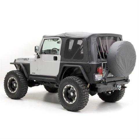 Smittybilt Replacement Tops S/B9971235 Soft Top - Oem W/Tinted Windows, No Doors Skins - Black Diamond Jeep, 97-06 Wrangler (TJ)