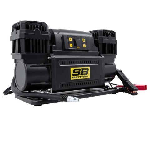 Smittybilt Air Compressors 2782 Compressor, General Use, Dual Head, 12V, 40 psi Maximum, 10.6 cfm, 26 ft. Hose, Auto Shutoff, 7 ft. Power Cord, with Carry Bag, Each