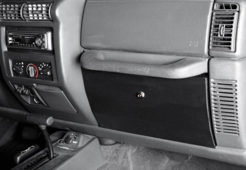 Smittybilt Vaulted Glove Boxes S/B812101 Box, Steel, Black Powdercoated, Locking, Jeep, Each