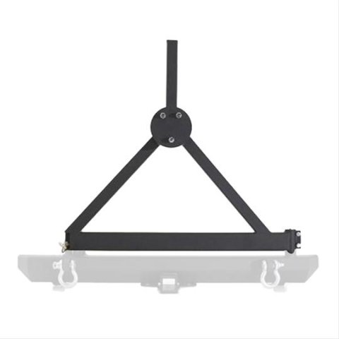 Smittybilt SRC Classic Tire Carriers S/B76651-02 Spare Carrier, Carrier Only, Classic, Rear Bumper Location, Steel, Black Powdercoated, Jeep, Each
